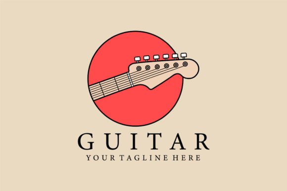 Download Guitar Vintage Logo, Icon and Symbol - Icon Collection