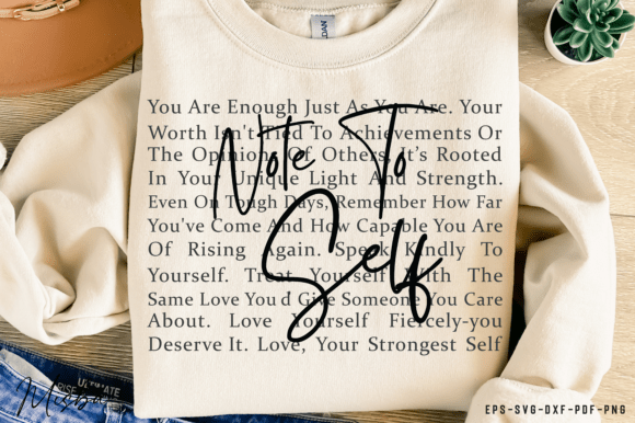 Download Note to Self Words SVG PNG, Mental Health - Health Collection