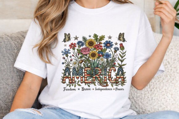 Download America PNG | Patriotic Floral Design - Floral design Collection