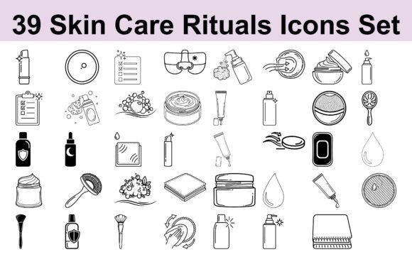 Download 39 Skin Care Rituals Icons Set - Icon Collection