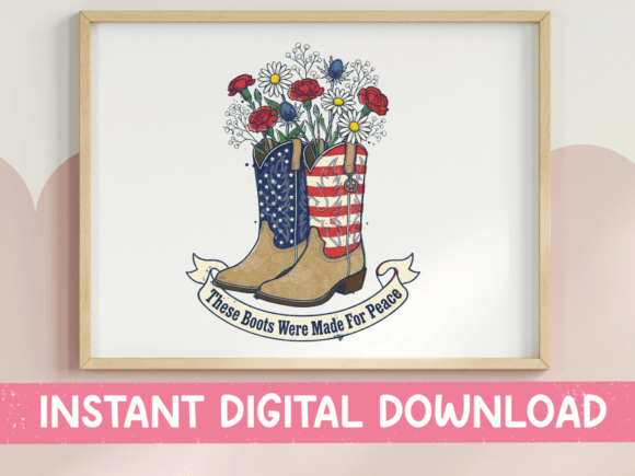 Download Patriotic Cowboy Boots Floral Design - Floral design Collection