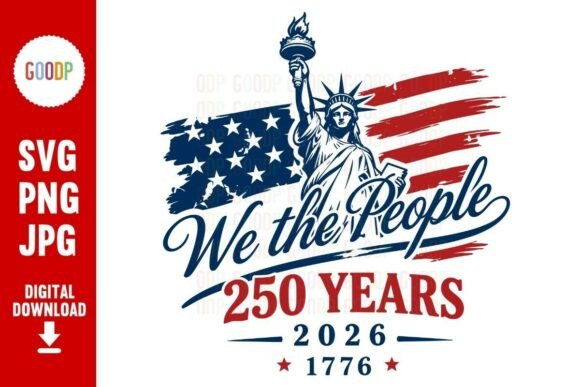 Download USA 250 Years We the People Statue SVG - People Collection
