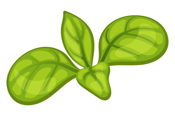 Download Green Herb Leaves Cartoon Icon. Aroma Pl - Icon Collection