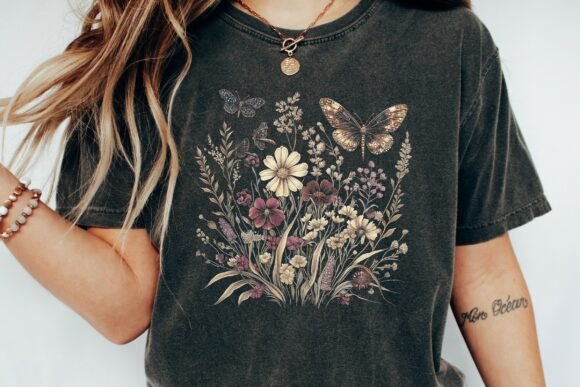 Download Botanical Butterfly Floral Design Png - Premium Bundle