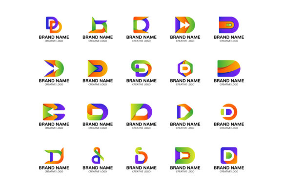 Download Iconic D Letter Logo Design Set - Icon Collection