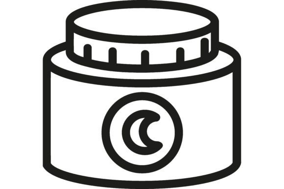 Download Moisturizer Line Icon. Night Cream, Face - Icon Collection