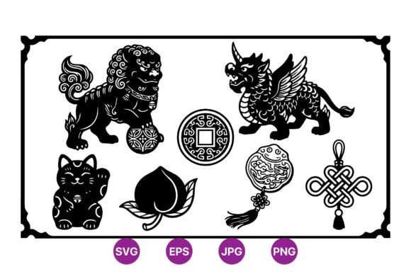 Download Oriental Traditional Icon Vector Set - Icon Collection