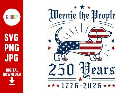 Download Weenie the People 250 Years US Dog Svg - People Collection