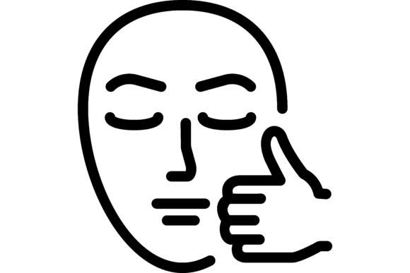 Download Skin Care Line Icon. Face, Thumb-up, Bea - Icon Collection