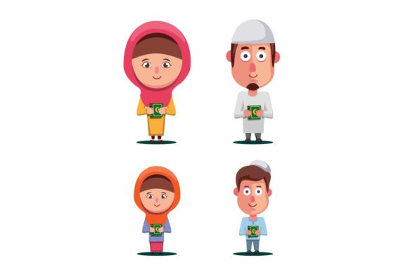 Download Muslim Family Hold Quran Symbol Set - Symbol Collection