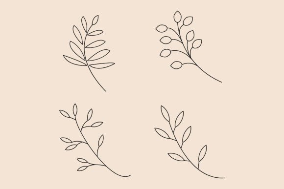 Download Set Icon Leaf Icon Logo Line Art Vector - Icon Collection