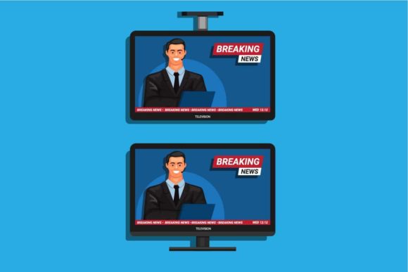 Download Breaking News on Television Symbol Set - Symbol Collection